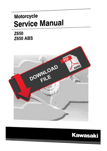 Service Manual Kawasaki 2019 Z650 ABS Repair