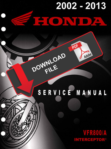 Honda 2007 VFR800 Service Manual