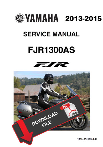 Yamaha 2014 FJR1300 Service Manual