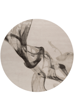 Smoke by Adam Hunter Round Rug - flatshot image
