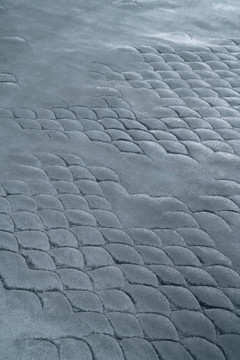 Scales River Round Rug by Helen Amy Murray - close-up image