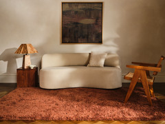 Russet Handloom Cashmere Blend High Pile - roomset landscape