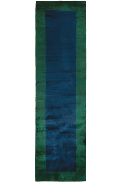 Mohair Border Emerald Runner by The Rug Company