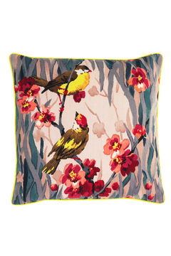 Birdie Blossom Lemon Cushion by Paul Smith - Flatshot
