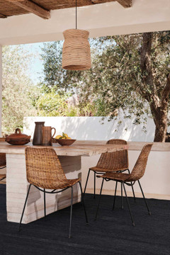Flatweave Handcarded Wool Midnight - insitu