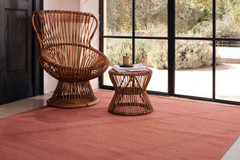 Flatweave Handcarded Wool Sienna - landscape roomset