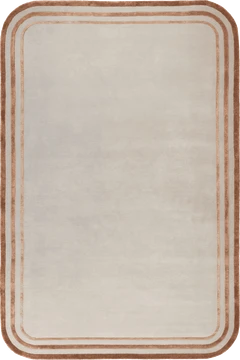 Arc rug in Amber, full flatshot view