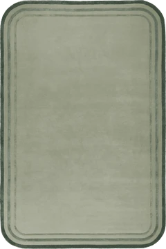 Arc rug in Spruce, full flatshot view