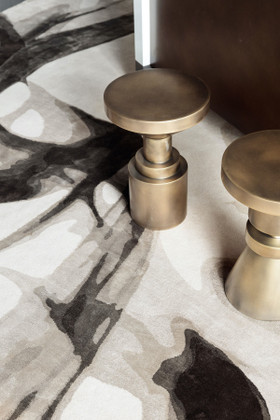 Smoke Round Rug by Adam Hunter - insitu image