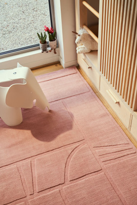 Edo Blush Rug by The Rug Company - roomset top view image