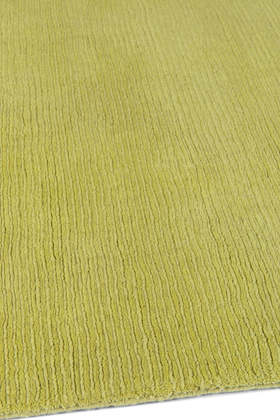 Melrose Yellow Cut And Loop Stripe rug by Farrow & Ball sidepile image
