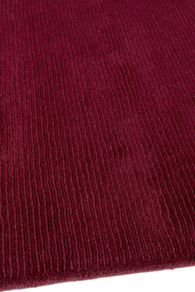 Keepers Red Cut and Loop Stripe rug by Farrow & Ball sidepile