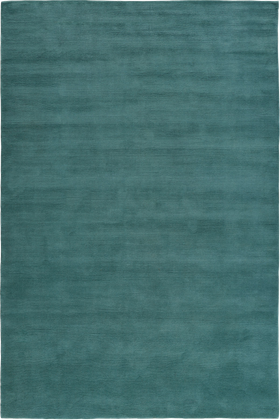 Leighton Teal Cut and Loop Stripe rug by Farrow & Ball flatshot image