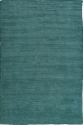 Leighton Teal Cut and Loop Stripe rug by Farrow & Ball - Flatshot White 