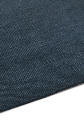 Flatweave Linen Midnight - sidepile