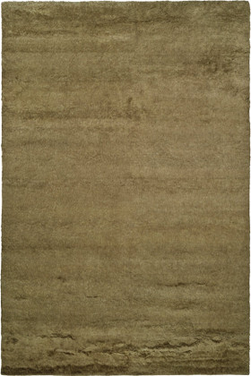 Mohair Shag rug in Olive, full flatshot view