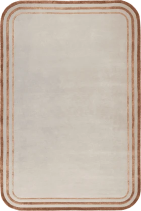 Arc rug in Amber, full flatshot view