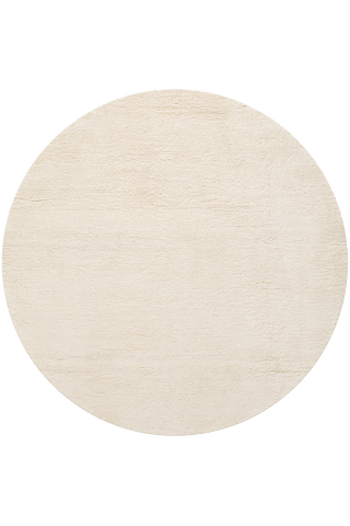Deep Pile Merino Natural Round Rug by The Rug Company - flatshot image Deep Pile Merino Natural Round Rug by The Rug Company - flatshot image