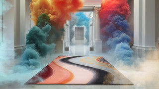 Spray Swirl by Paul Smith - landscape roomset