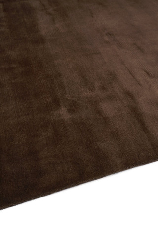 Mohair Sheared rug in Carob, angled flatshot showing pile direction