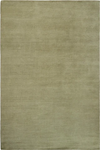 Caliche Silk rug in Moss, full flatshot view