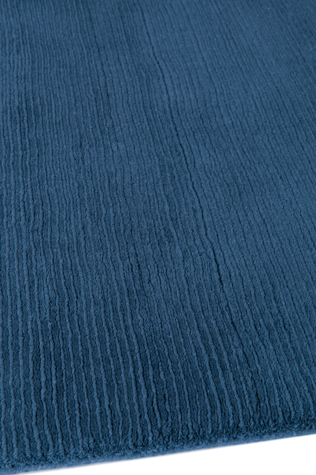 Bay Blue Cut and Loop Stripe rug by Farrow & Ball side pile image