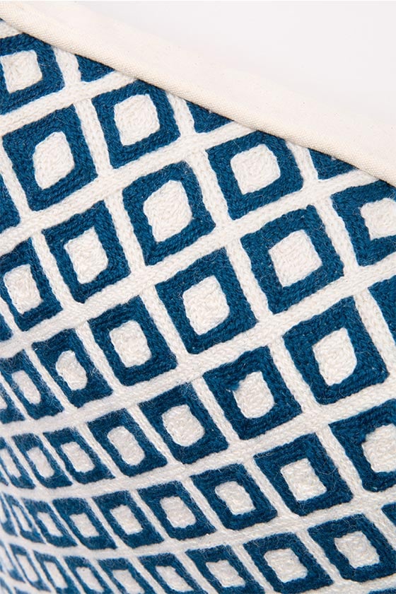 Amli Navy Cushion by The Rug Company - Roomset