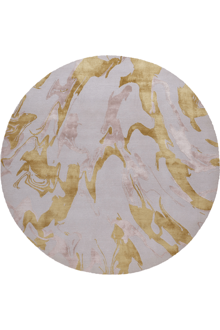 Echo Gold Round by The Rug Company - Flatshot