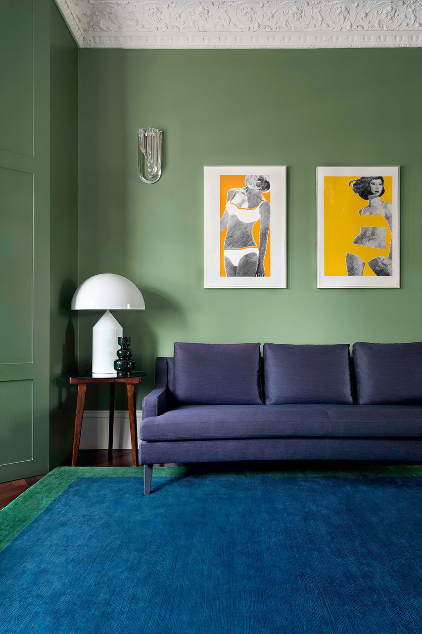Mohair Border Emerald by The Rug Company - Roomset