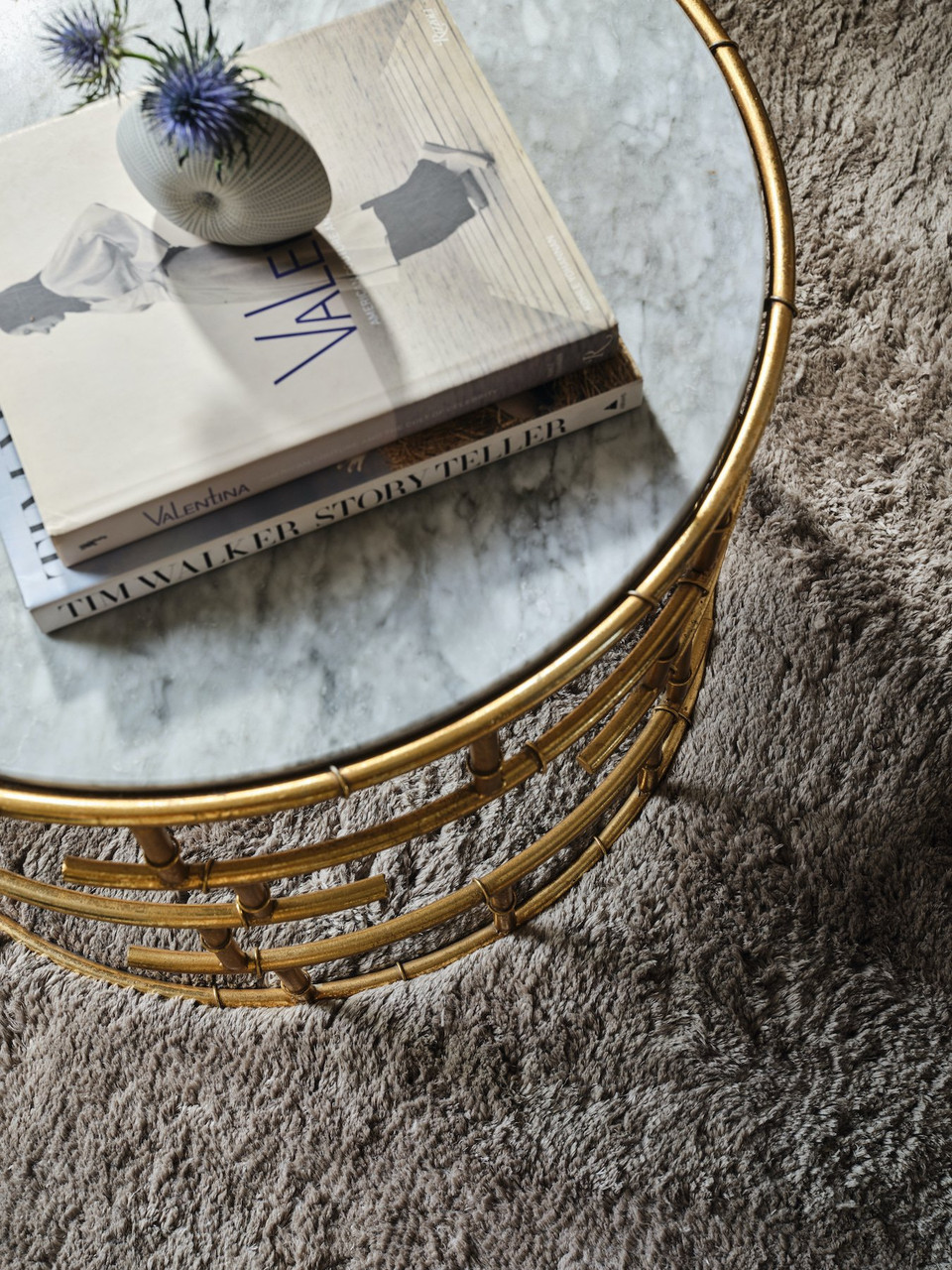 Silver Handloom Cashmere Blend High Pile - insitu image