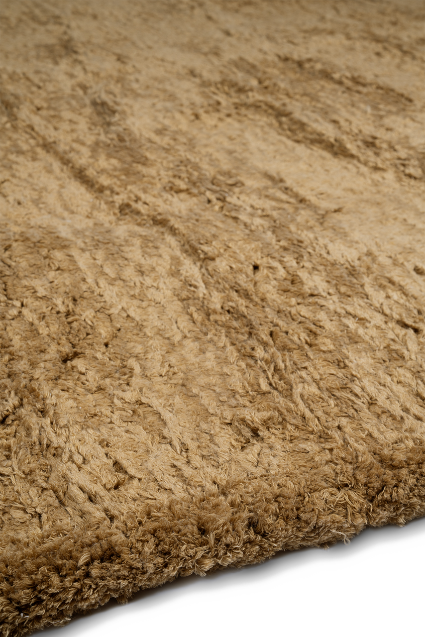 Gold Handloom Cashmere Blend High Pile - sidepile