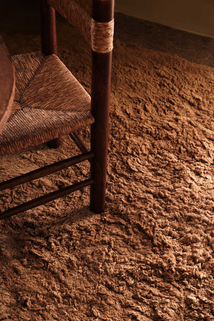 Gold Handloom Cashmere Blend High Pile - insitu detail