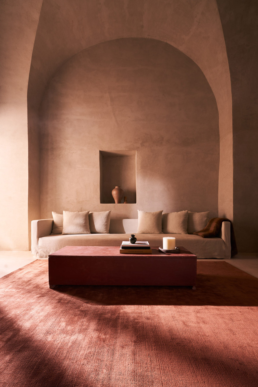 Russet Handloom Cashmere Blend Low Pile - roomset
