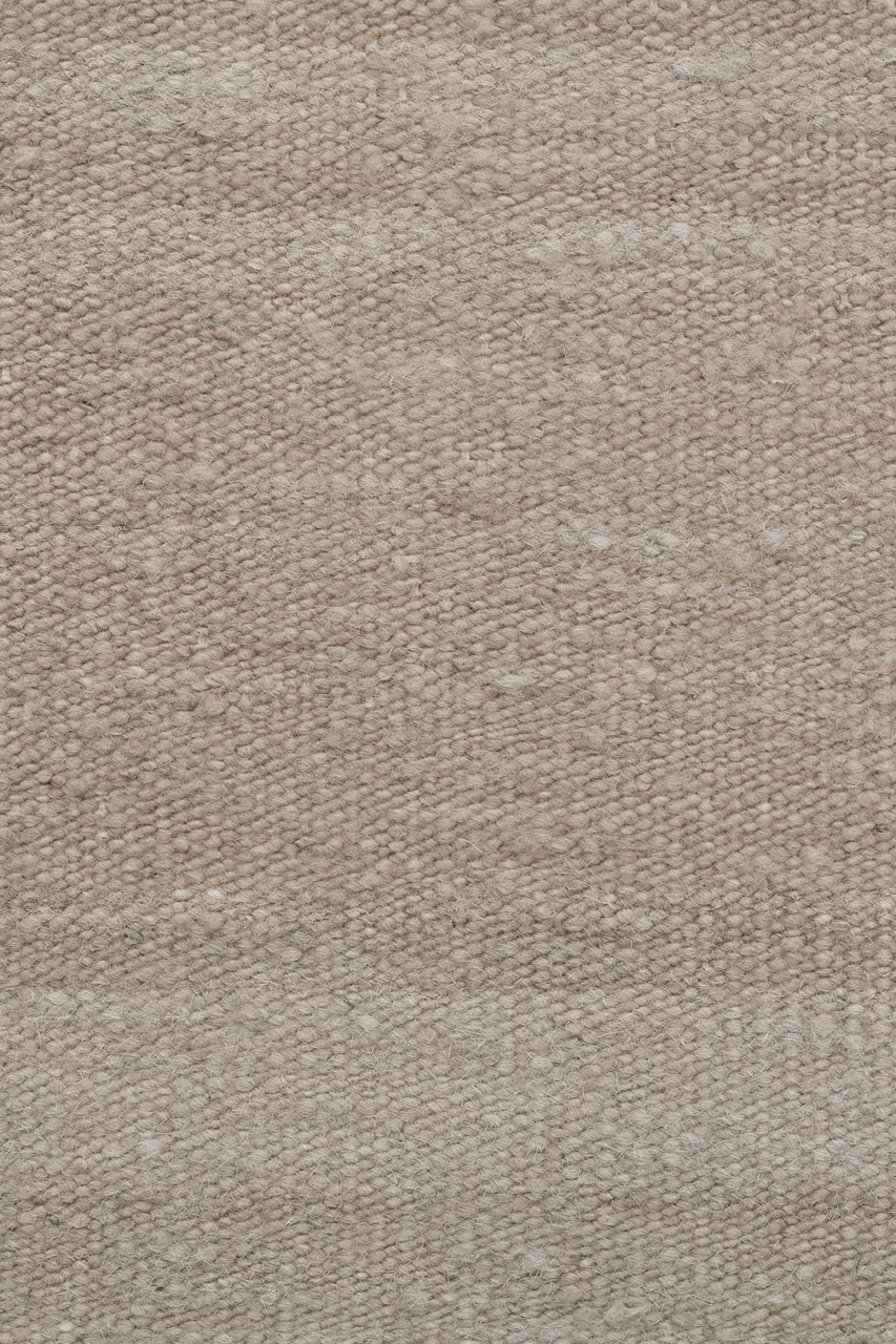 Flatweave Handcarded Wool Bone - flatshot