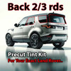 Precut back 2-3 rds tint kit custom cut for your exact vehicle.