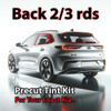 Precut back 2-3 rds tint kit custom cut for your exact vehicle.