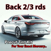 Precut back 2-3 rds tint kit custom cut for your exact vehicle.