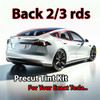 Precut back 2-3 rds tint kit custom cut for your exact vehicle.