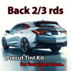 Precut back 2-3 rds tint kit custom cut for your exact vehicle.