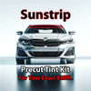 Precut sunstrip tint kit custom cut for your exact vehicle.