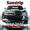 Precut sunstrip tint kit custom cut for your exact vehicle.