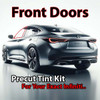 Precut front door tint kit custom cut for your exact vehicle.