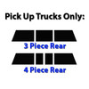 Some pick-up trucks have an optional 3 or 4 piece rear window.