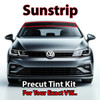 Precut sunstrip tint kit custom cut for your exact vehicle.