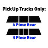 Some pick-up trucks have an optional 3 or 4 piece rear window.