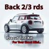 Precut back 2-3 rds tint kit custom cut for your exact vehicle.