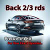 Precut back 2-3 rds tint kit custom cut for your exact vehicle.