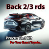 Precut back 2-3 rds tint kit custom cut for your exact vehicle.