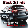 Precut back 2-3 rds tint kit custom cut for your exact vehicle.