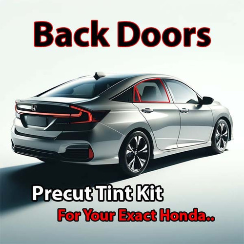 Precut back door tint kit custom cut for your exact vehicle.